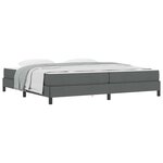 vidaXL Lit à ressorts avec matelas Gris foncé 200 x 200 cm tissu