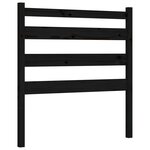 vidaXL Cadre de lit avec tête de lit noir petit simple bois massif