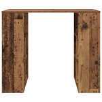 vidaXL Bureau d'angle Vieux bois Bois massif de récupération Moyen