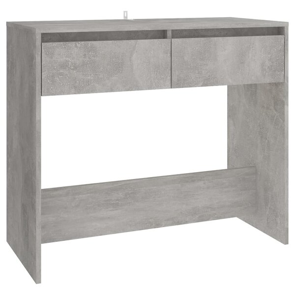 vidaXL Table console gris béton 89x41x76 5 cm bois d'ingénierie