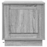 vidaXL Cabinet de chevet avec 2 Pièces Gris 44 x 34 5 x 45 cm
