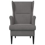 vidaXL Fauteuil Gris foncé Velours