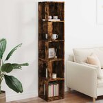 vidaXL Étagères d'angle 33 x 33 x 165 cm Engineered Wood Chêne fumé