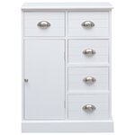 vidaXL Buffet avec 10 tiroirs Blanc 113x30x79 cm Bois