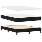 vidaXL Lit à ressorts avec matelas avec LED Noir 140 x 190 cm tissu