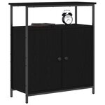 vidaXL Buffet Chêne noir 70 x 30 x 80 cm Bois d'ingénierie