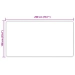 vidaXL Coureur de Tapis MARSA Crème 100 x 200 cm Polyester et PVC