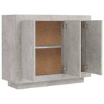 vidaXL Buffet Gris béton 92x35x75 cm Bois d'ingénierie