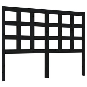 vidaXL Tête de lit Noir 125 5x4x100 cm Bois massif de pin