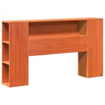 vidaXL Lit bibliothèque sans matelas cire marron 120x190cm pin massif
