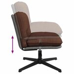 vidaXL Chaise pivotante de bureau Marron Tissu
