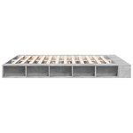 vidaXL Cadre de lit sans matelas gris béton 200x200 cm