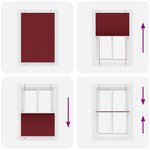 vidaXL Store plissé rouge bordeaux 100x150 cm largeur du tissu 99 4 cm