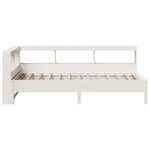 vidaXL Lit bibliothèque sans matelas blanc 100x200 cm bois pin massif