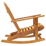 vidaXL Chaise à bascule de jardin Adirondack bois de teck solide