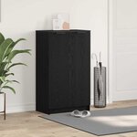 vidaXL Cabinet à chaussures avec étagère Chêne noir 59 x 35 x 100 cm