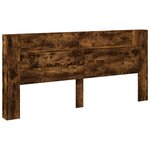 vidaXL Armoire tête de lit avec LED chêne fumé 220x16 5x103 5 cm