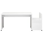 vidaXL Table basse Blanc brillant 90x45x35 cm Aggloméré