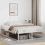 vidaXL Cadre de lit sans matelas blanc 120x200 cm métal