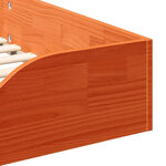 vidaXL Cadre de lit Brun cire 90 x 190 cm Pin massif