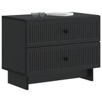 vidaXL Cabinet de chevet Noir 62 x 34 5 x 47 5 cm Bois d'ingénierie