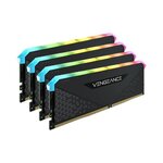 CORSAIR Mémoire Vengeance RGB RS 3200MHz 32GB (4x8GB) DIMM DDR4 for AMD Ryzen AMD Threadripper & Intel XMP (CMG32GX4M4E3200C16)