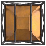 brasero square 50x50x35 cm en acier weathering