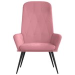 vidaXL Chaise de relaxation Rose Velours