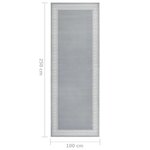 Vidaxl tapis bcf gris avec motif 100x250 cm