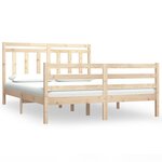 vidaXL Cadre de lit bois massif 135x190 cm double