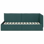 vidaXL Cadre de lit d'angle Vert foncé 80 x 200 cm tissu