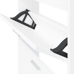 vidaXL Meuble à chaussures Blanc 59x17x108 cm Bois d'ingénierie