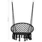 vidaXL Chaise à bascule en hamac 80 cm Anthracite