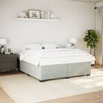 vidaXL Cadre de lit Gris clair 180x200 cm Velours