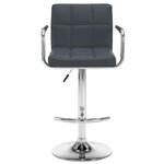 vidaXL Tabourets de bar lot de 2 gris similicuir