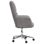 vidaXL Chaise de relaxation Gris clair Velours