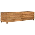 vidaXL Lit surélevé 150x40x38 cm bois de teck recyclé et acier