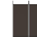 vidaXL Cloison de séparation 4 panneaux Marron 200x220 cm Tissu