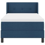vidaXL Lit à ressorts avec matelas bleu - 90 x 200 cm  tissu
