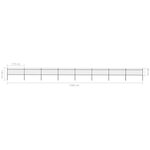 vidaXL Clôture de jardin avec dessus en lance Acier 13 6 x 0 8 m Noir
