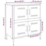 vidaXL Buffet vert olive 68x39x79 cm acier