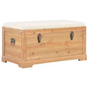 vidaXL Coffre de rangement avec coussin 80x40x40 cm MDF