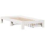 vidaXL Cadre de lit sans matelas blanc 90x190 cm bois de pin massif