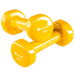 Tectake 2 Haltères de Fitness, de Musculation en Vinyle - 2 x 1,0 kg