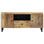 vidaXL Meuble TV 105x33x46 cm Bois massif de manguier