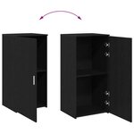 vidaXL Armoire de rangement Noir 50x45x103 5 cm Bois d'ingénierie
