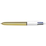 Stylo à bille rétractable 4Colours Shine Gold Pointe Moyenne BIC