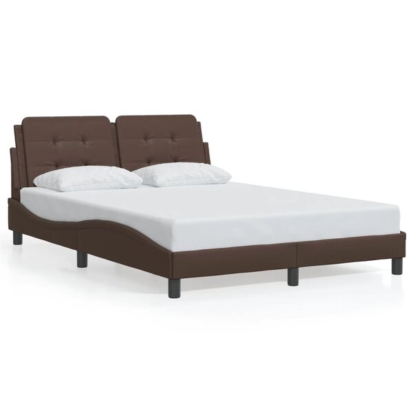 vidaXL Cadre de lit sans matelas Zadar marron 120x200 cm similicuir