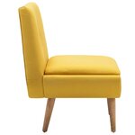 vidaXL Fauteuil sans accoudoirs jaune tissu