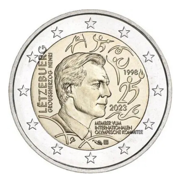 2 euros commémorative Luxembourg 2023 - Grand Duc Henri JO.